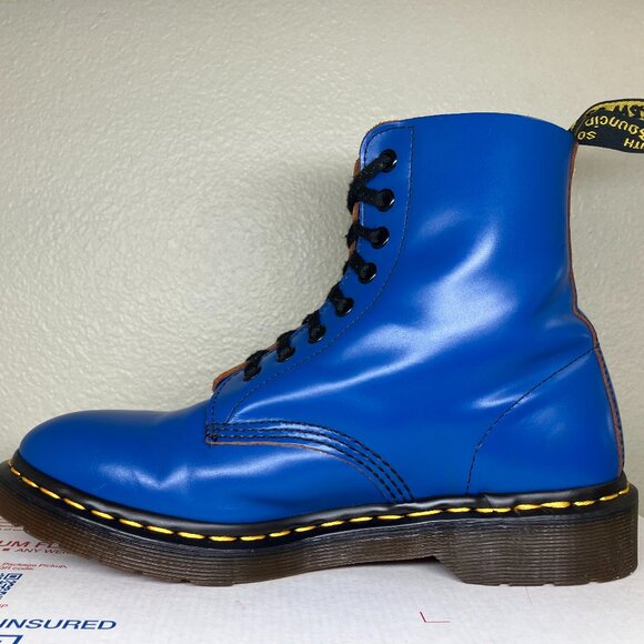 Dr. Martens Womens 8.5 boots Blue 8-eye royal 1460 archive pascal vintage smooth - Picture 7 of 15